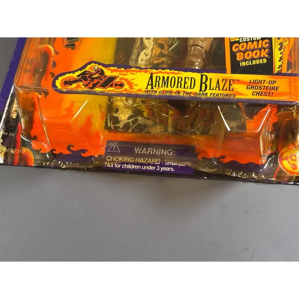 Vintage 1995 Toy Biz Marvel Comics Ghost Rider Blaze Glow in the Dark Figure New